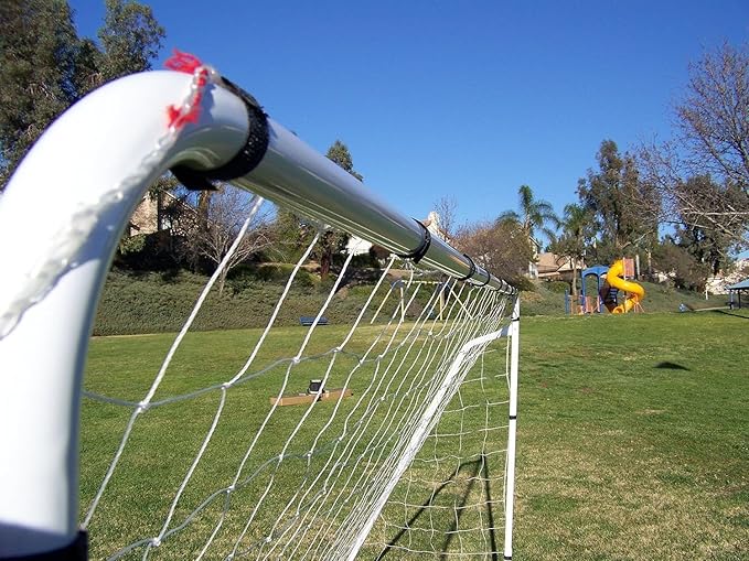 12 x 6 Ft. Powder Coated Galvanized Steel Soccer Goal w/Net. 12x6 Foot AYSO Regulation Size Portable Training Aid. Ultimate Backyard Goal, All Weather, One Year Warranty. New