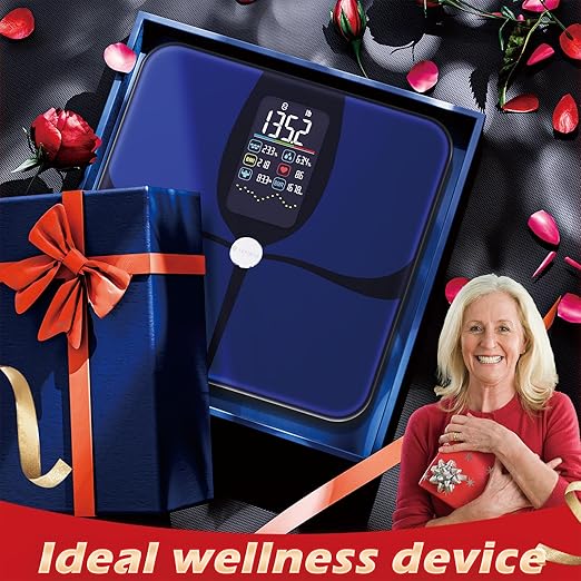 Lepulse Smart Weight Scale with BMI Body Fat Muscle Mass, 4.68" Large Display with Trend, High Accurate 22 Composition Scale with Heart Rate, Bathroom Scale with App, Black