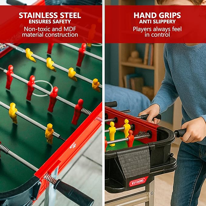Outdoor Foosball Table Adult Size - Game Tables for Adults with Balls & Players - Soccer Table Game for Indoor Use - Weatherproof Perfect for Tournaments