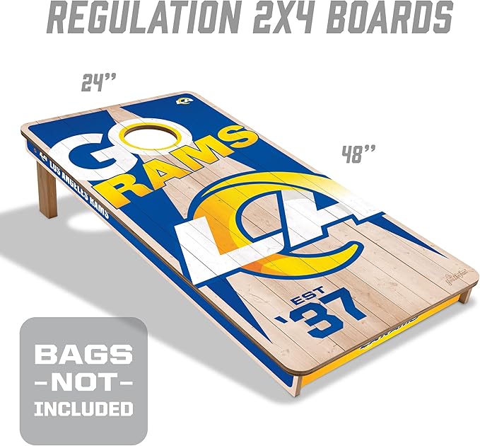 YouTheFan NFL 2’ x 4’ Professional Wood Cornhole Game