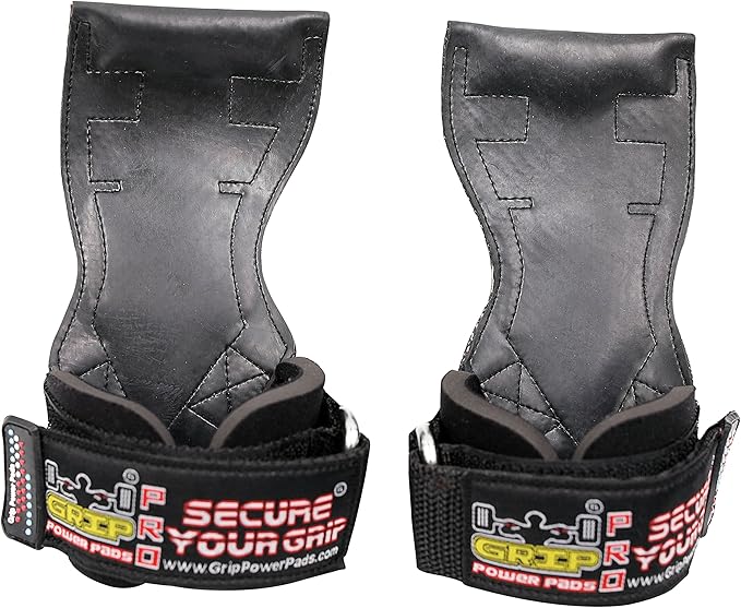 Lifting Grips PRO Weight Gloves Heavy Duty Barbell Gymnastics Straps Alternative to Power Hooks Deadlifts Adjustable Neoprene Padded Wrist Wrap