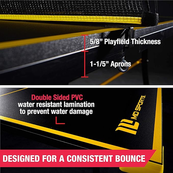 MD Sports Table Tennis Tables Multiple Styles Ping Pong Tables, Foldable for Easy Storage with Nets Included, Perfect for Family Game Rooms