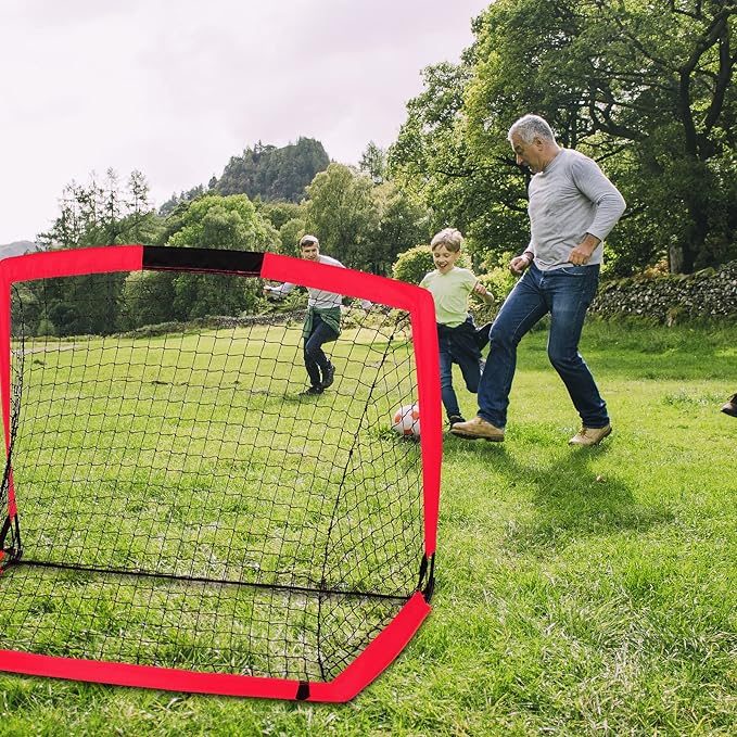 Soccer Goal with Carry Bag, 10/9MM Strengthen Pole, Arched Design, Kids Soccer Goals for Backyard Set 5x 3.1/3.6x2.7/2.9x2.4ft Portable Pop Up Soccer Nets for Toddler, Adults, Youth Games, Play, Gifts