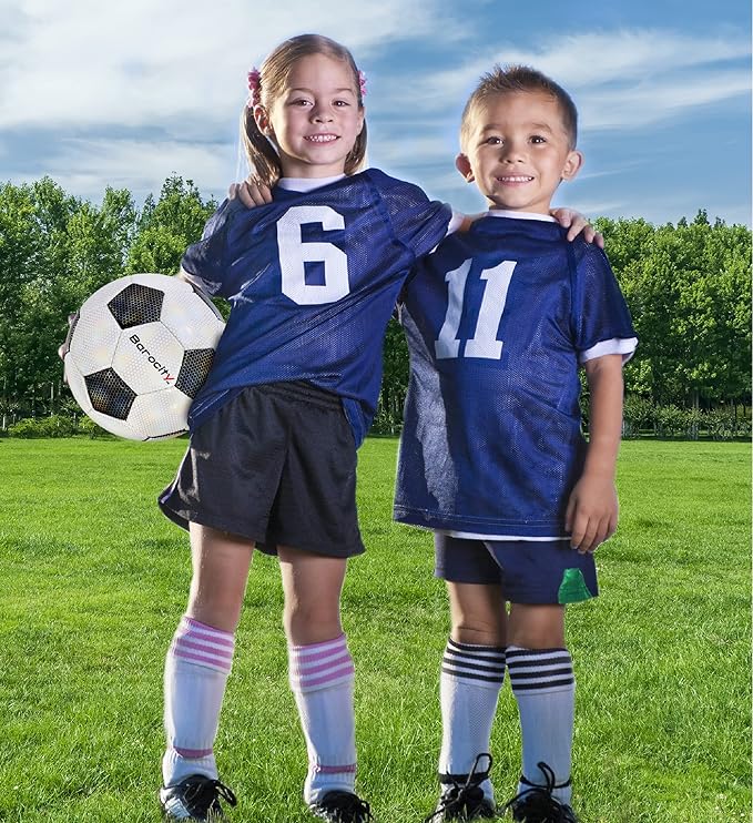 Soccer Ball - Premium Boy and Girl Official Match Ball with Cool Reflective Iridescent Rainbow Hex Pattern, Durable, Indoor, Outdoor, Training, Practice, Playtime and Games