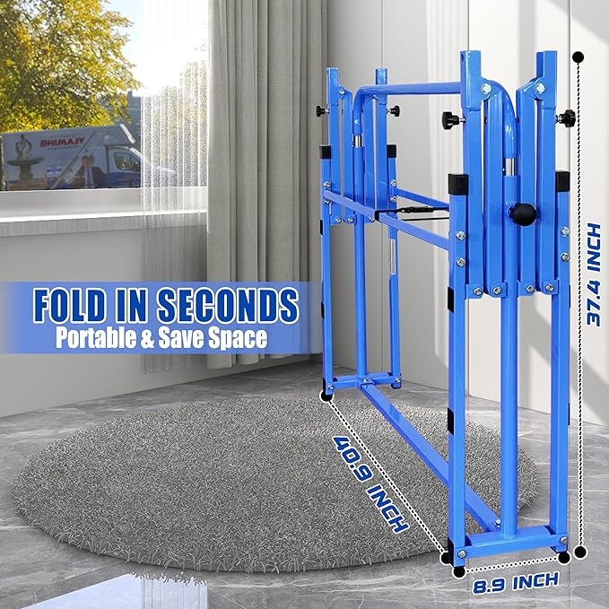 MARFULA Foldable Gymnastic Bar for Kids Ages 3-12, 9 Height Levels, 200 lbs Weight Capacity, 5 Ft Length Gymnastic Kip Bar with Mat, Gymnastic Equipment for Home and Gym Center Indoor Outdoor Use