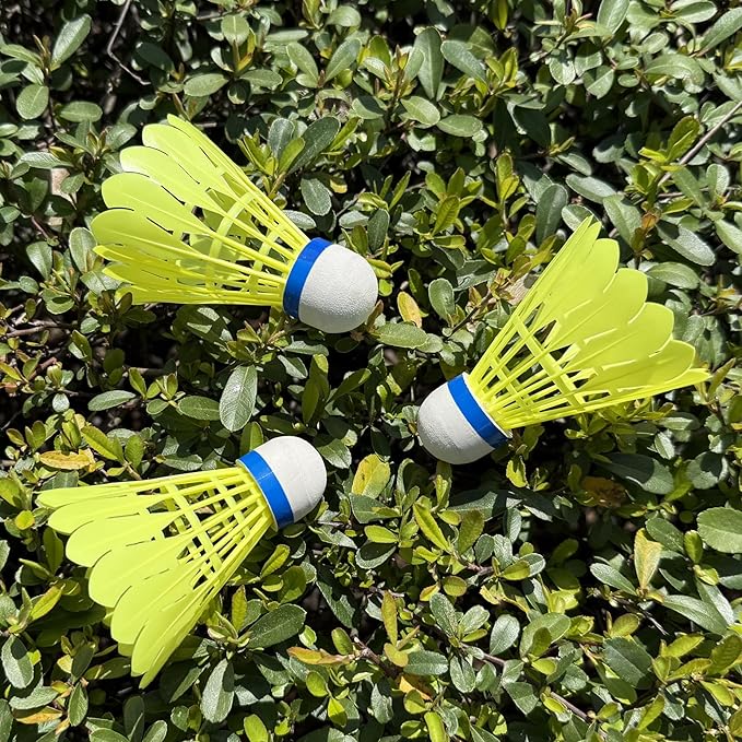 12 Packs Nylon Badminton Shuttlecocks Birdies Nylon Feather Shuttlecocks Badminton Birdies Great Stability & Durability Indoor Outdoor Sports Hight Speed Training