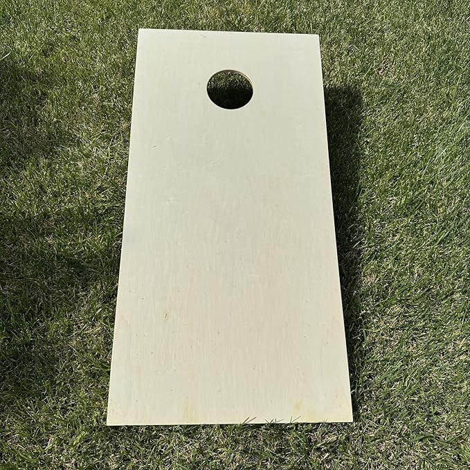 SXTL Solid Wood Premium Cornhole Set - Includes Set of 8 Corn Hole Toss Bags and Carrying Bags