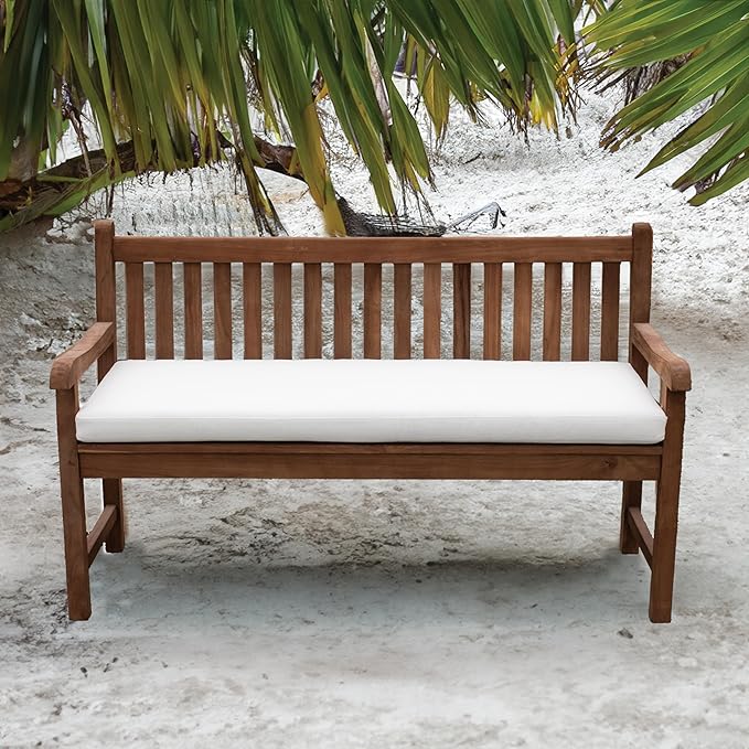 Tommy Bahama Bench Cushion, 50" X 19" X 2.5", Bamboo Bay Bone