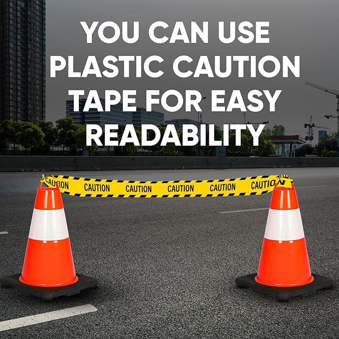 Pyle 12" PVC Traffic Cones, 12-PackSafety Cones for Parking, Construction & Roadwork, High-Visibility Orange, Durable, Stackable Design, Heavy-Duty Base for Stability in All Weather