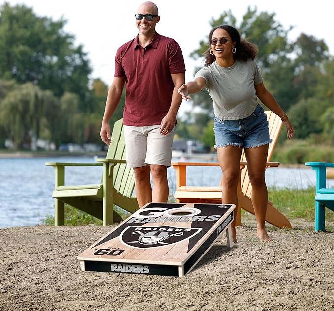 YouTheFan NFL 2’ x 4’ Professional Wood Cornhole Game