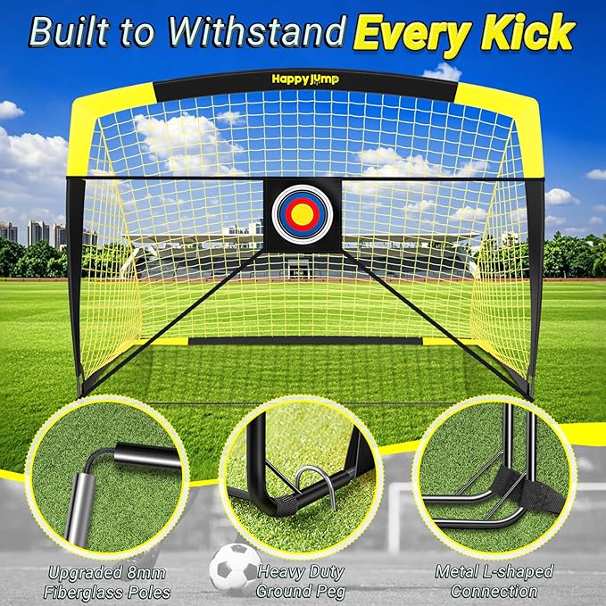 Soccer Goal Pop Up Foldable Soccer Net for Backyard 7x5FT,5x3.6FT,4x3FT,3x2.2FT