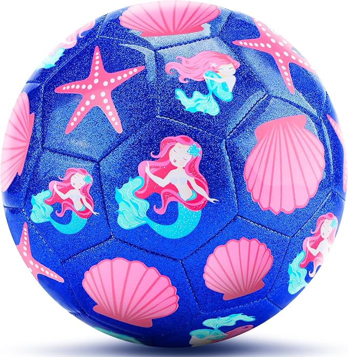 Soccer Balls Size 3 for Girls Soccer Ball for Kids Aged 4-6 6-8 Beginners Outdoors Sports Ball Recreation Playing Ball Birthday Christmas Back to School Gifts