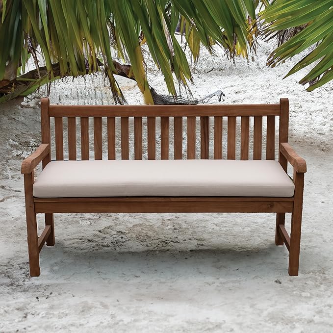 Tommy Bahama Bench Cushion, 50" X 19" X 2.5", Bamboo Bay Sand