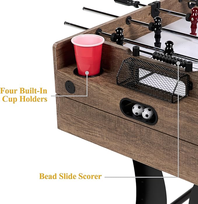 Barrington Combo Game Table – Foosball, Air Hockey, Table Tennis & More – Multi Game Table for Home or Game Room