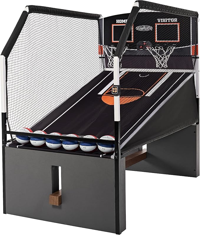 Barrington Urban Arcade Basketball Game Indoor Dual Shot, 6 Balls Included, Pop Off with The Perfect Indoor Electronic Basketball Game