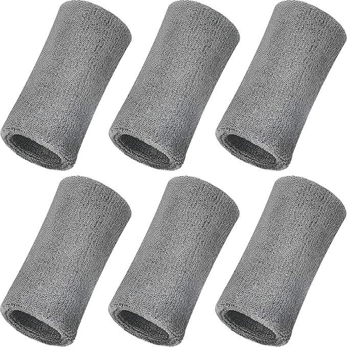 WILLBOND 6 Inch Wrist Sweat Bands for Men Women Tennis Elastic Athletic Long Sweatband Wrist Absorbent for Basketball Tennis Running Outdoor Activity