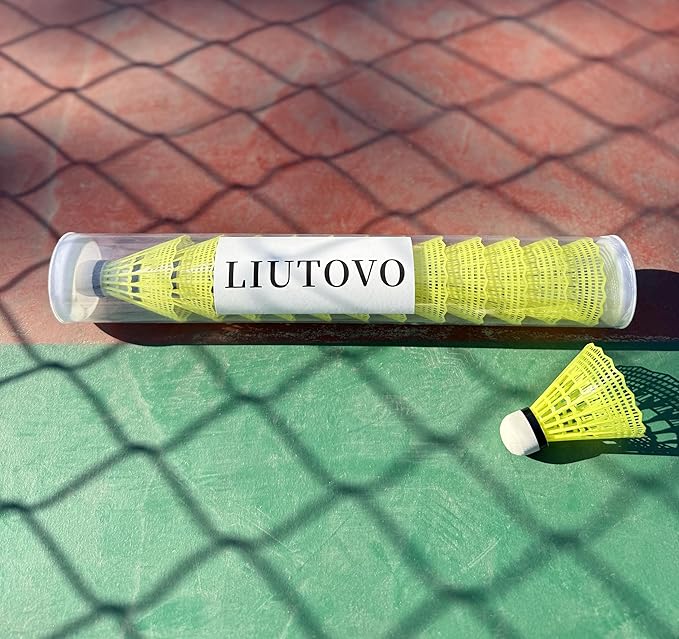 12 Packs Nylon Badminton Shuttlecocks Birdies Nylon Feather Shuttlecocks Badminton Birdies Great Stability & Durability Indoor Outdoor Sports Hight Speed Training