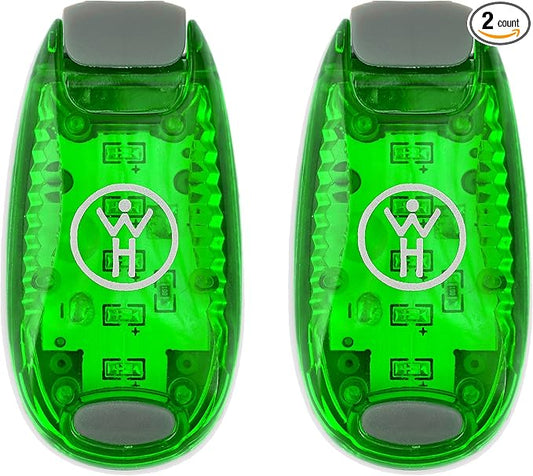 LED Safety Light 2 Pack - Nighttime Visibility for Runners, Cyclists, Walkers, Joggers, Kids, Dogs, Relays & More - Clip to Clothes Strap to Wrist, Ankle, Bike, Collar, or Just About Anywhere!