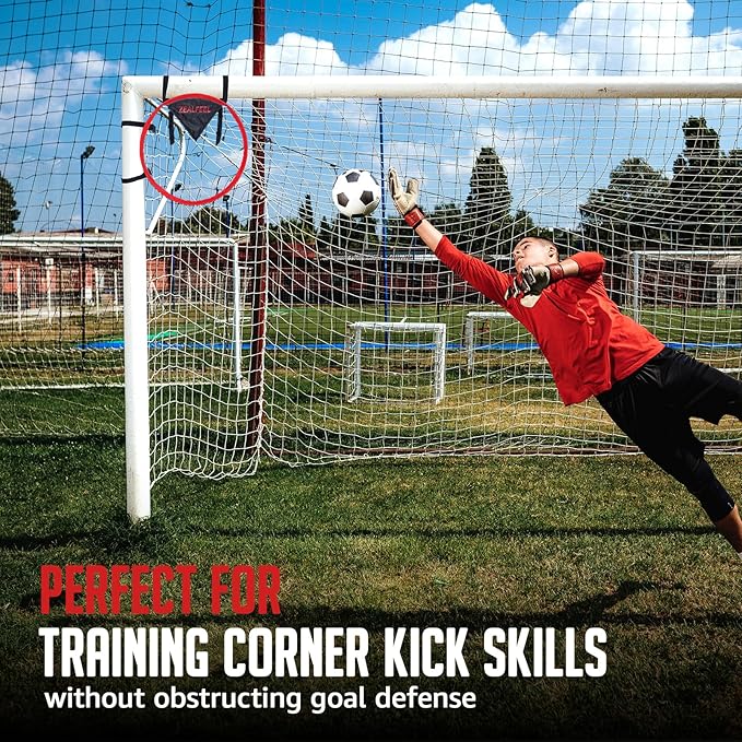Soccer Goal Target for 2 Pcs, 16-in Top Bins Soccer Target Goal for Corner Shooting Accuracy Training, Easy to Attach and Detachable, Portable Soccer Goal with Carry Bag for Teens and Adults