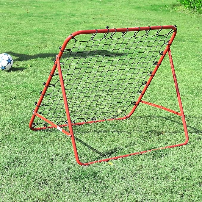 Soccer Rebounder Net - Portable Bounce Back Trainer for Soccer, Baseball, Softball & Lacrosse | Adjustable Practice Target Pitchback Net for Backyard Training Equipment Gift for Kids & Adults