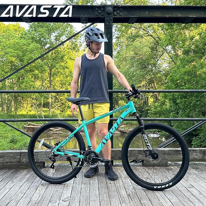 AVASTA AV300 26 27.5 inch Mountain Bike with 21-Speed,Aluminum Frame, Dual Disc Brake, Comfortable Saddle,Multiple Colors