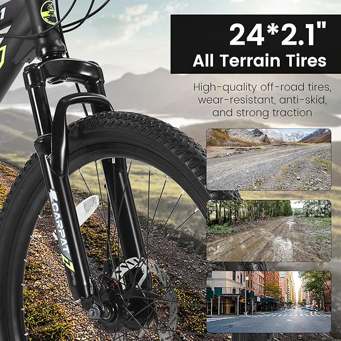 24/26/27.5 Inch Wheels Mountain Bike Shimano 21 Speeds with Mechanical Disc Brakes Aluminum/High-Carbon Steel Frame Suspension MTB Bikes Mountain Bicycle for Adult & Teenagers