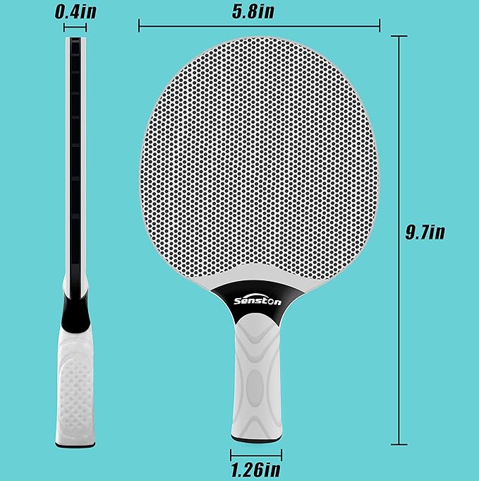 Senston Table Tennis Rackets Set, Professional Table Tennis Racket with 3 Balls, Composite Rubber Ping Pong Paddle Set
