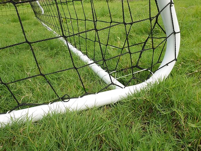Vallerta® Signature Series Steel Frame Soccer Goal with Checkered Goal Frame Posts for Youth Practice and Training.