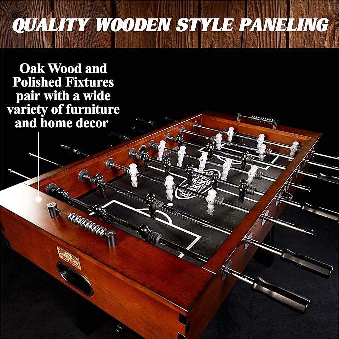 Barrington Foosball Multiple Styles Soccer Foosball Tables, Durable & Stylish Designs with Tabletop Sports Soccer Balls, Perfect for Family Game Rooms