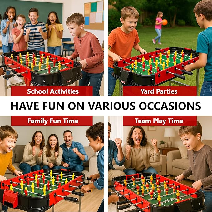 Outdoor Foosball Table Adult Size - Game Tables for Adults with Balls & Players - Soccer Table Game for Indoor Use - Weatherproof Perfect for Tournaments