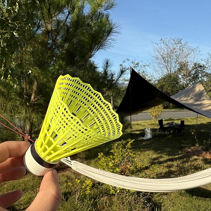 12 Packs Nylon Badminton Shuttlecocks Birdies Nylon Feather Shuttlecocks Badminton Birdies Great Stability & Durability Indoor Outdoor Sports Hight Speed Training