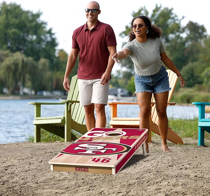 YouTheFan NFL 2’ x 4’ Professional Wood Cornhole Game