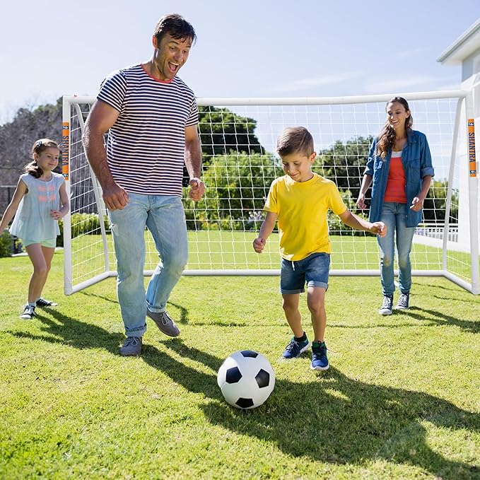 SHANTRA Soccer Goal, 12x6/10x6.5/8x5/6x4FT Soccer Goals for Backyard, Full Size Soccer Nets for Kids & Adults, Portable Soccer Goal with 2 Soccer Nets & 1 Carry Bag, Porterias De Futbol Soccer