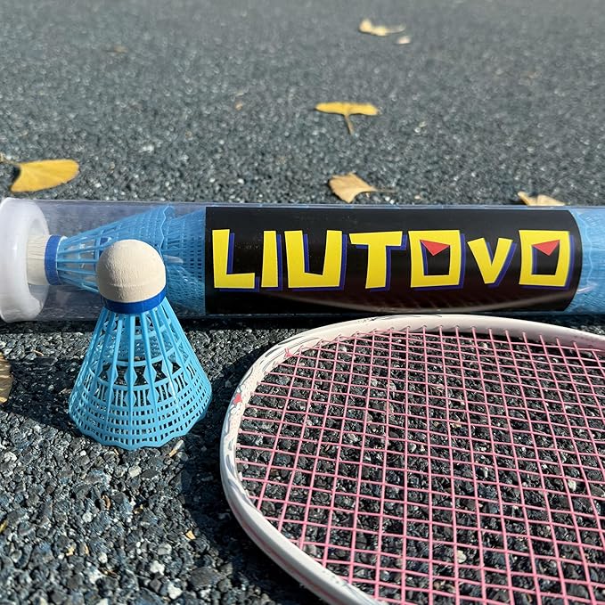 12 Packs Nylon Badminton Shuttlecocks Birdies Nylon Feather Shuttlecocks Badminton Birdies Great Stability & Durability Indoor Outdoor Sports Hight Speed Training