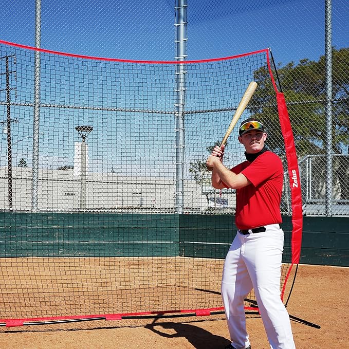 12x9ft / 16x10ft Barricade Backstop Net, Ball Sports Barrier, Practice Net for Baseball, Softball, Lacrosse, Soccer, Basketball and More