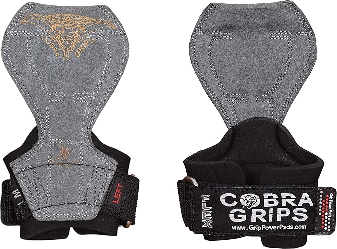 2018 Cobra Grips Flex Model Weight Lifting Gloves Heavy Duty Straps Alternative Power Lifting Hooks for Deadlifts with Padded Wrist Wrap Support Bodybuilding