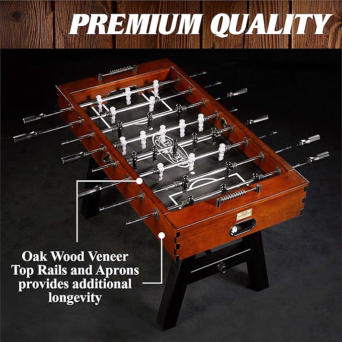 Barrington Foosball Multiple Styles Soccer Foosball Tables, Durable & Stylish Designs with Tabletop Sports Soccer Balls, Perfect for Family Game Rooms