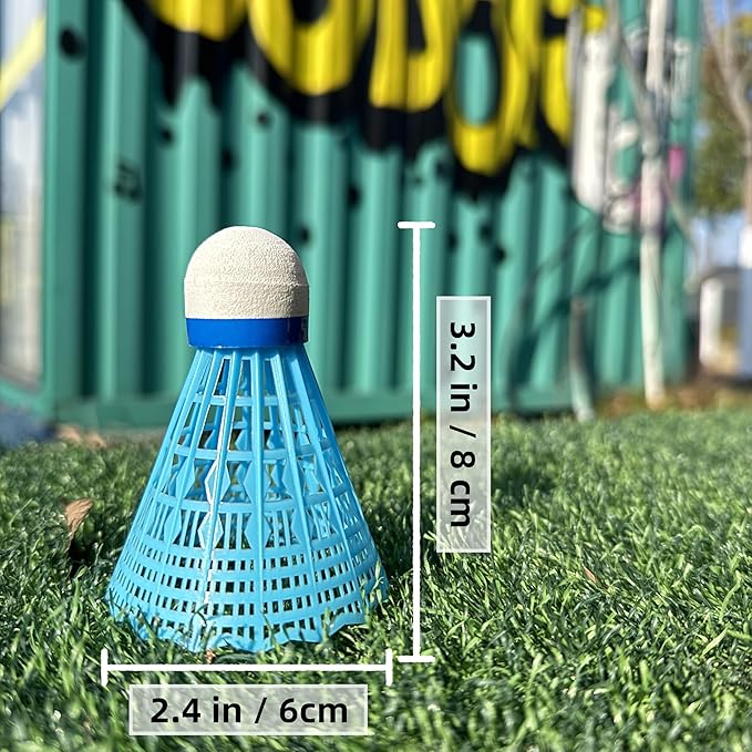 12 Packs Nylon Badminton Shuttlecocks Birdies Nylon Feather Shuttlecocks Badminton Birdies Great Stability & Durability Indoor Outdoor Sports Hight Speed Training