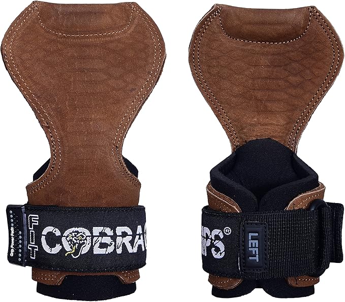 Cobra Grips PRO Weight Lifting Gloves Heavy Duty Straps Alternative Power Lifting Hooks for Deadlifts Adjustable Neoprene Padded Wrist Support Bodybuilding
