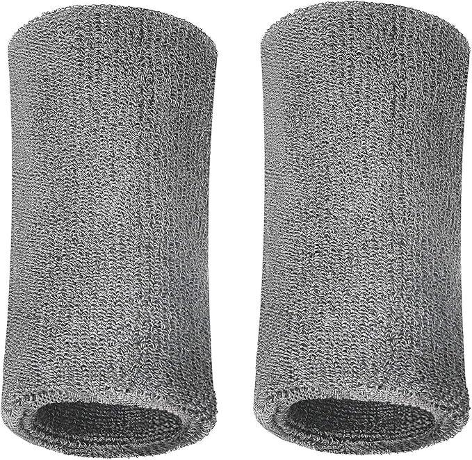 WILLBOND 6 Inch Wrist Sweat Bands for Men Women Tennis Elastic Athletic Long Sweatband Wrist Absorbent for Basketball Tennis Running Outdoor Activity