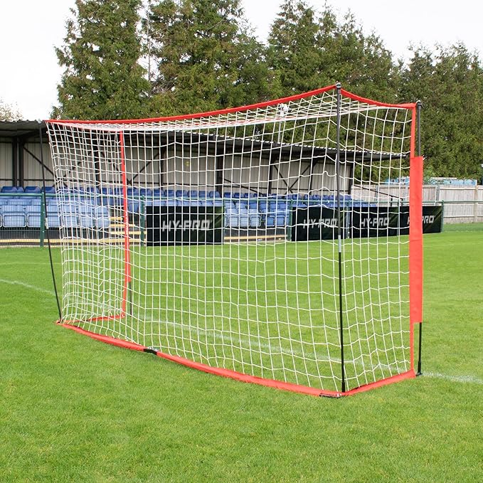 Hy-Pro 12ft x 6ft Portable Soccer Goal – Foldable Frame with Durable Materials, Easy Setup, and Carry Bag with Secure Pegs – Outdoor Soccer Goals for Backyard Training