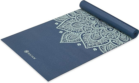 Gaiam Yoga Mat - Premium 5mm Print Thick Non Slip Exercise & Fitness Mat for All Types of Yoga, Pilates & Floor Workouts (68" x 24" x 5mm)