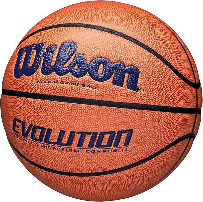 WILSON Evolution Indoor Game Basketballs - Size 5, Size 6 and Size 7