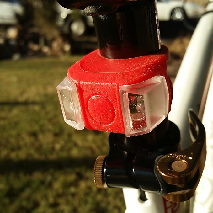Bright Eyes Silicone Bike Tail Light Rear Safety LED Lights (Red)