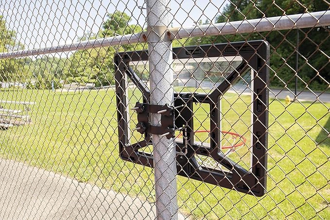 Silverback Junior Youth 33" Basketball Hoop with Lock ‘n Rock Mounting Technology Mounts to Round and Vertical Poles, Black (B8410W)