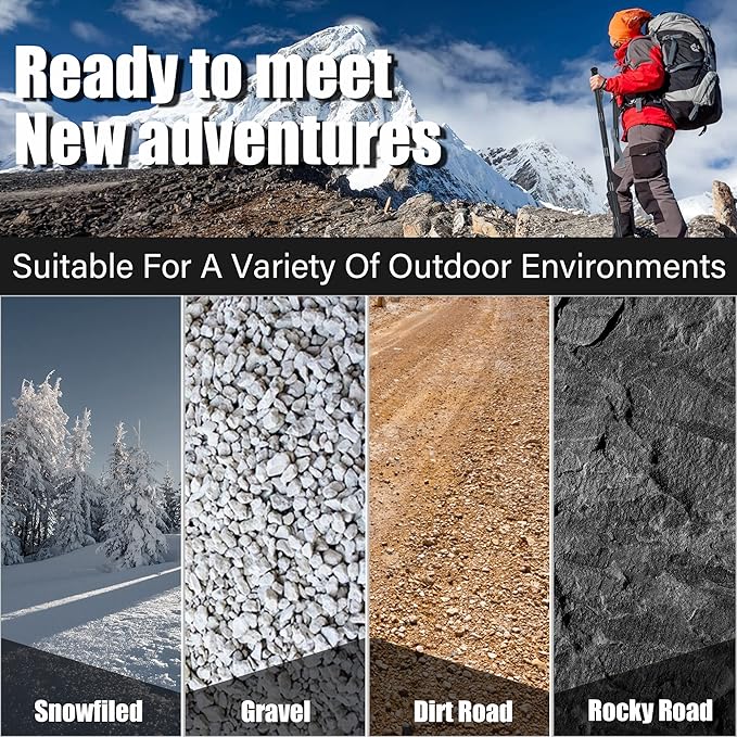 aiGear Survive Walking Hiking Stick - Outdoor Survival Hiking Staff Multitool Gear Adjustable Trekking Poles for Survival Camping Hiking