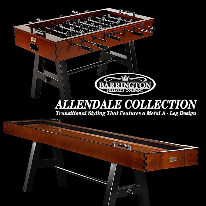 Barrington Foosball Multiple Styles Soccer Foosball Tables, Durable & Stylish Designs with Tabletop Sports Soccer Balls, Perfect for Family Game Rooms