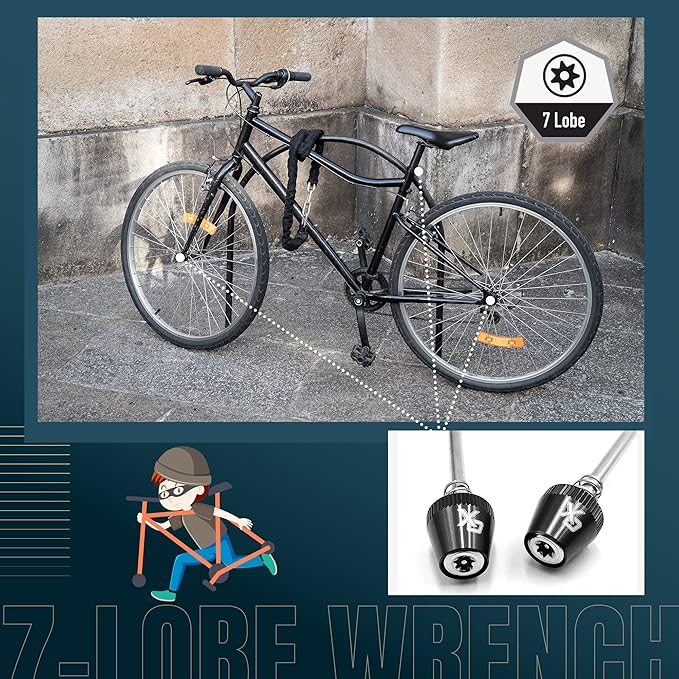 ONIPAX Bike Anti-Theft Locking Skewer 7 Lobe Bicycle Wheel Hub Secure
