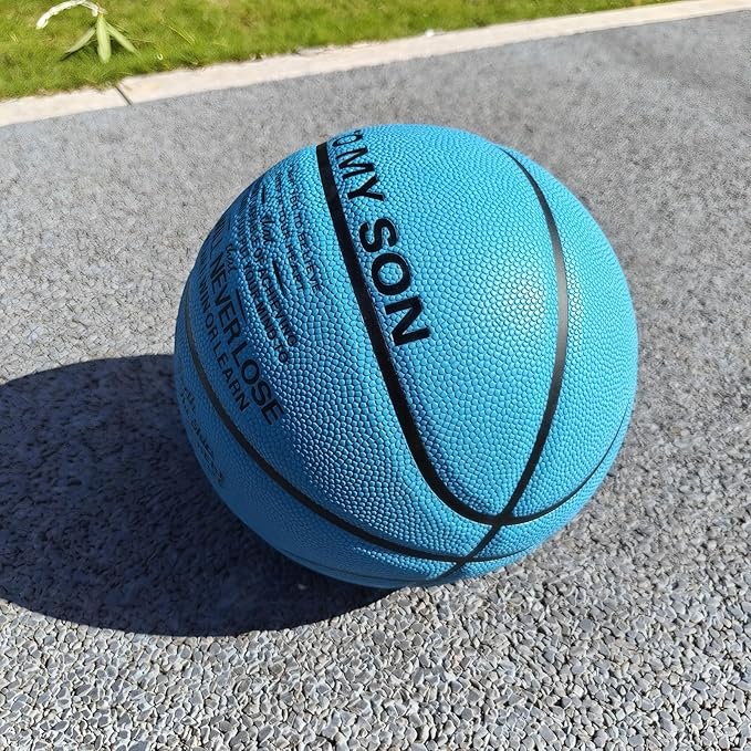 Engraved Indoor Outdoor Basketball Gift for Son, Grandson, Daughter- Personalized Basketball Gifts, Custom Christmas Birthday Graduation Present from Mom Dad,Orange Blue Pink.