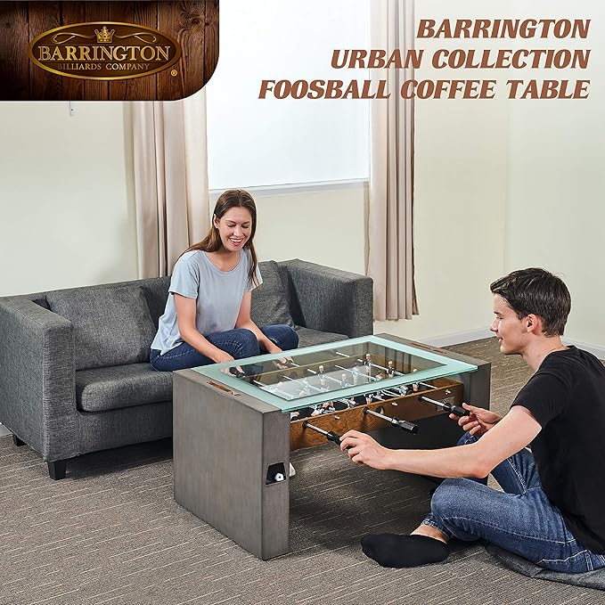 Barrington Foosball Multiple Styles Soccer Foosball Tables, Durable & Stylish Designs with Tabletop Sports Soccer Balls, Perfect for Family Game Rooms